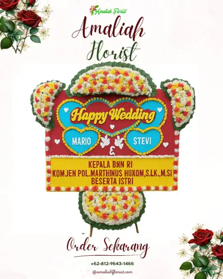 Papan Bunga Pernikahan Murkim